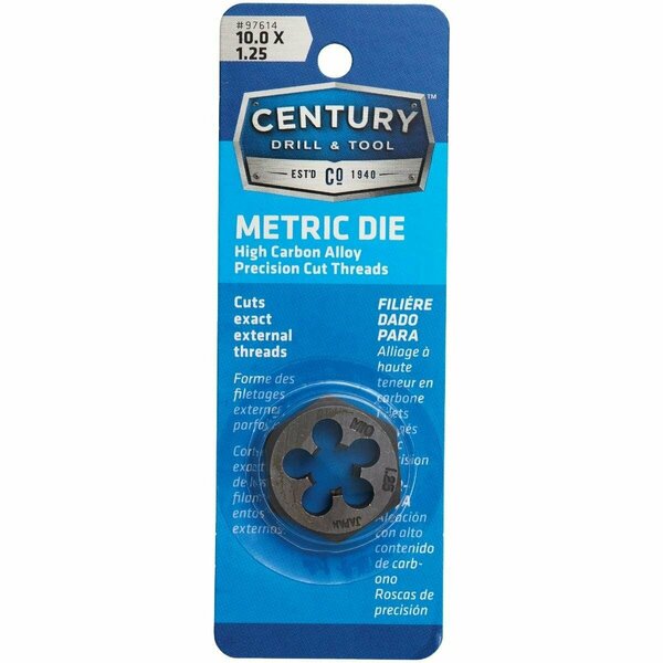 Century Drill Tool Century Drill & Tool 10.0x1.25 NPT 1 In. Across Flats Hexagon Pipe Die 97614